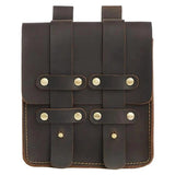 Medieval Style Dark Brown Phone Case PU Leather Fanny Pack