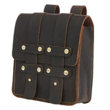 Medieval Style Dark Brown Phone Case PU Leather Fanny Pack