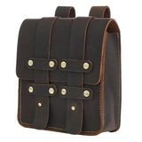 Medieval Style Dark Brown Phone Case PU Leather Fanny Pack