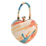 Heart Bag Women Leather Handbags Punk Jelly Purse Bag Gothic Chain