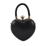Heart Bag Women Leather Handbags Punk Jelly Purse Bag Gothic Chain