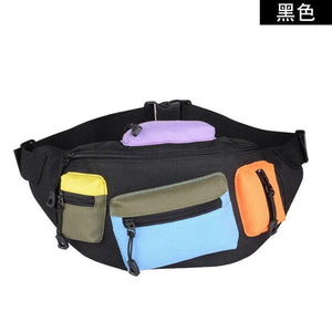 Multi-pocket Nylon Chest Bag Outdoor Sport Shoulder Sling Backpack