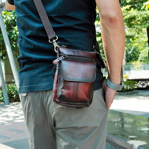 Leather Shoulder Satchel Bag Cigarette Case Phone Pouch