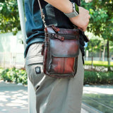 Leather Shoulder Satchel Bag Cigarette Case Phone Pouch
