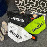 Street Hip Hop Waist Bag Unisex Fanny Pack Large Capacity Shoulder Crossbody Bag