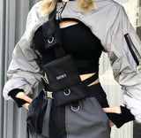 Streetwear Vest Bag For Woman Tactical Chest Rig Bags Hip Hop Canvas Waist Bag