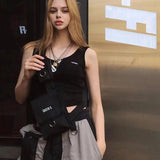 Streetwear Vest Bag For Woman Tactical Chest Rig Bags Hip Hop Canvas Waist Bag