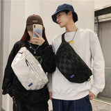 Hip Hop Waist Bags Checkerboard Grid Fanny Pack And Phone Pack