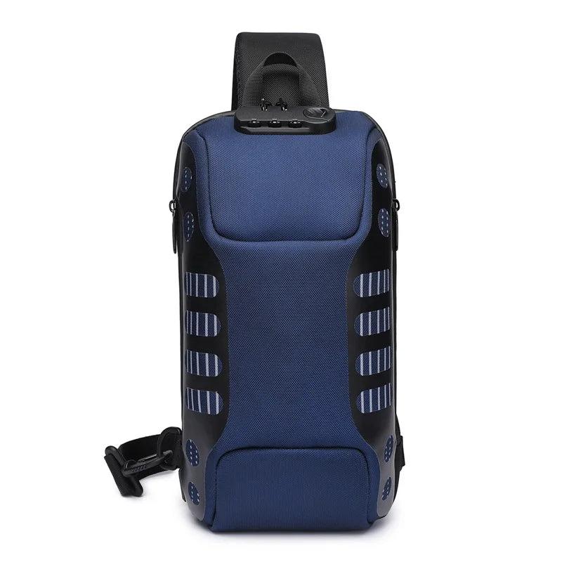 High Anti-theft Shoulder Crossbody Messenger Chest Bag USB Sling Bag