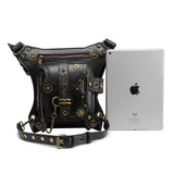 Punk Motorcycle Chain Bag Retro Style Outdoor Waist Leg Fanny Pack