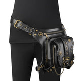 Punk Motorcycle Chain Bag Retro Style Outdoor Waist Leg Fanny Pack