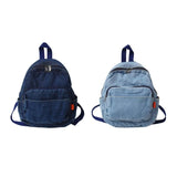 Vintage Denim Backpack Large Capacity Travel Daypack