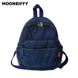 Vintage Denim Backpack Large Capacity Travel Daypack