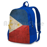 Vintage Filipino Flag Outdoor Hiking Backpack