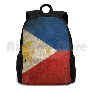 Vintage Filipino Flag Outdoor Hiking Backpack
