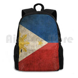 Vintage Filipino Flag Outdoor Hiking Backpack