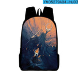 Hollow Knight Zipper Bag Anime 3D Print Students Backpack Unisex Rucksack