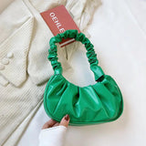 Retro PU Leather Handbag Women Shoulder Totes Underarm Handle Bag
