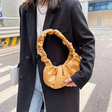 Retro PU Leather Handbag Women Shoulder Totes Underarm Handle Bag