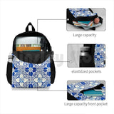 Outdoor Hiking Backpack Waterproof Portuguese Culture Tiles