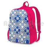 Outdoor Hiking Backpack Waterproof Portuguese Culture Tiles
