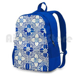 Outdoor Hiking Backpack Waterproof Portuguese Culture Tiles