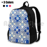 Outdoor Hiking Backpack Waterproof Portuguese Culture Tiles