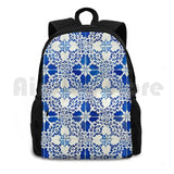 Outdoor Hiking Backpack Waterproof Portuguese Culture Tiles