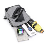 Men Solid Shoulder Messenger Chest Bag Large Capacity