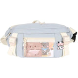 Japanese Chest Bag Cross Body Versatile Canvas Waist Bag