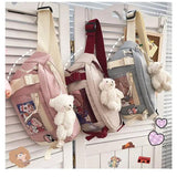 Japanese Chest Bag Cross Body Versatile Canvas Waist Bag