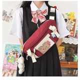 Japanese Chest Bag Cross Body Versatile Canvas Waist Bag