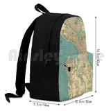 Seattle Vintage Map | Outdoor Hiking Backpack