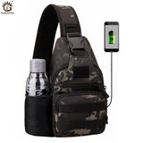 USB Charging Military Shoulder Bag Tactics Sling Bag Chest Pack