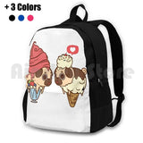 Puglie Froyo And Ice Cream Outdoor Hiking Backpack Waterproof Camping Travel