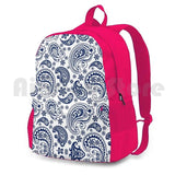 Vintage Paisley Outdoor Hiking Backpack Waterproof Camping Travel Retro