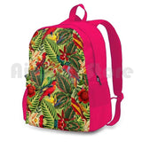Vintage Tropical Bird Jungle Garden Outdoor Hiking Backpack