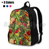 Vintage Tropical Bird Jungle Garden Outdoor Hiking Backpack