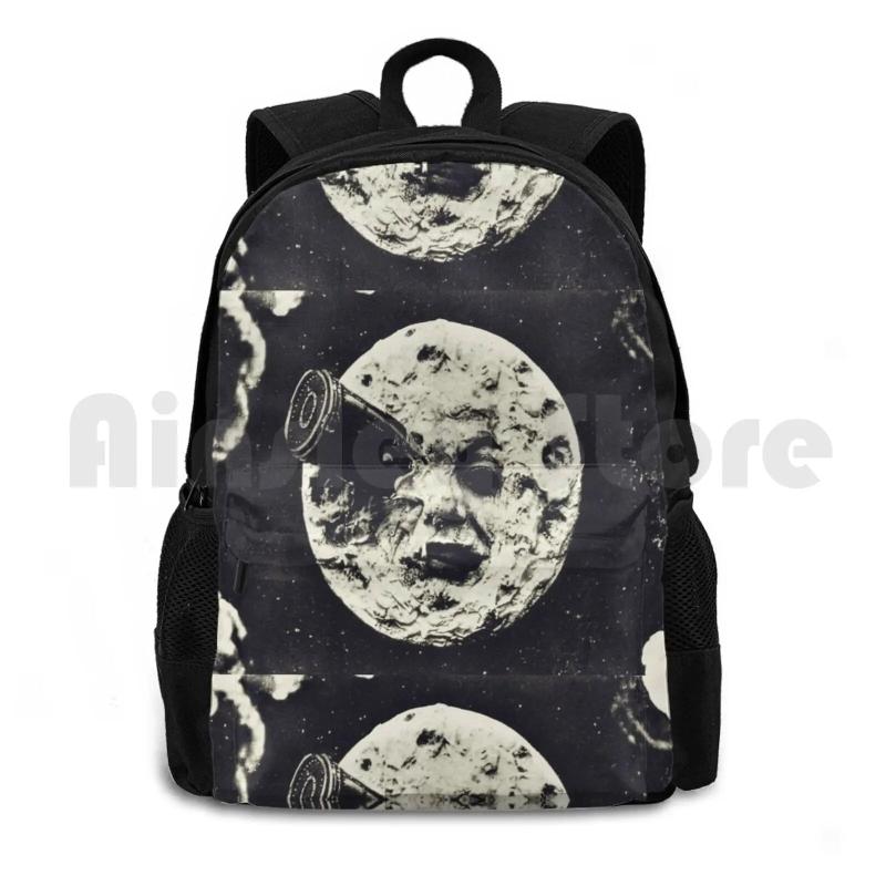 Outdoor Hiking Backpack Waterproof Camping Travel Night Sky Space Moon Galaxy