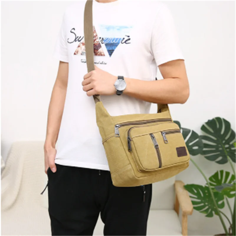 Retro Casual Shoulder Bag Canvas Outdoor Diagonal Unisex Messenger Bag