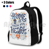 Home Is Where Your Heart Is Outdoor Hiking Backpack