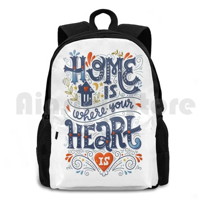 Home Is Where Your Heart Is Outdoor Hiking Backpack