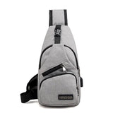 Men's Crossbody Bag USB Charging Anti Theft Chest Bag