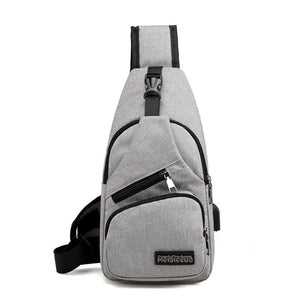 Men's Crossbody Bag USB Charging Anti Theft Chest Bag