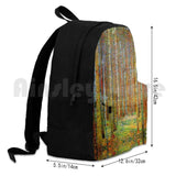 Gustav Klimt Landscape Painting Print Outdoor Hiking Backpack