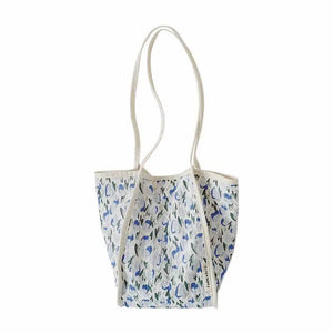 Floral Printed Large Capacity Shoulder Bag for Women
