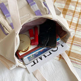 Preppy Students Casual Shoulder Bags Canvas Harajuku Bookbag Travel Tote