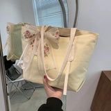 Canvas Shoulder Bags Women Large Capacity Shopping Tote Casual Stylish Handbags