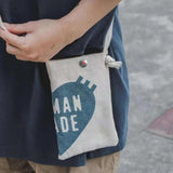 2022ss HUMAN Couple Canvas One Shoulder Bag Men Women