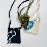 2022ss HUMAN Couple Canvas One Shoulder Bag Men Women